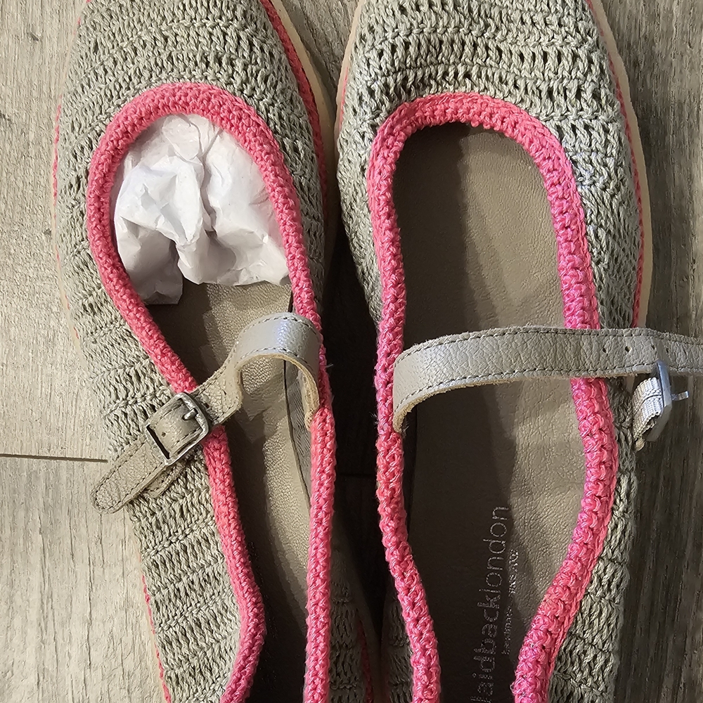 Women's Gray and Pink Loafers - Picture 7 of 9